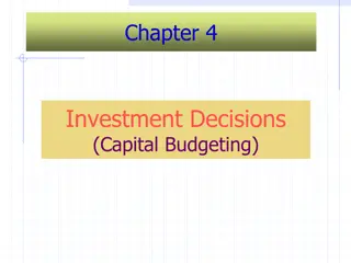 Investment Decisions and Capital Budgeting Overview