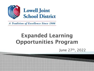 Expanded Learning Opportunities Program Overview
