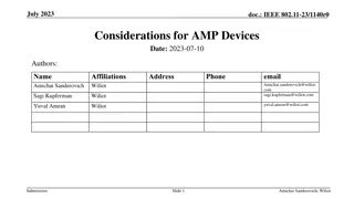 Considerations for Ultra-Low Power AMP Devices in IEEE 802.11-23 Standard