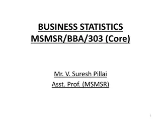 Statistics: An Overview of Business Statistics in MSMSR