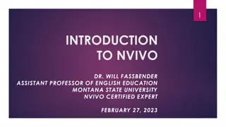 NVivo: A Brief Introduction to Qualitative Data Analysis Software