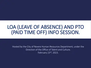FMLA and PTO Information Session Hosted by City of Revere HR Department