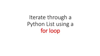 Iterating Through a Python List Using For Loops