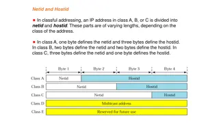 Netid and Hostid in Classful IP Addressing