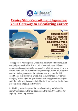 Cruise Ship Recruitment Agencies: Your Gateway to a Seafaring Career