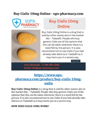 Buy Cialis 10mg Online - ups-pharmacy.com