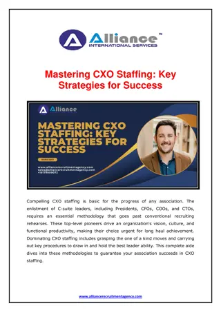 Mastering CXO Staffing - Key Strategies for Success