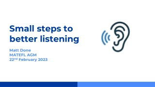 Small steps to better listening