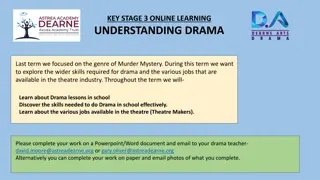 Drama Skills and Theatre Jobs in Key Stage 3 Online Learning