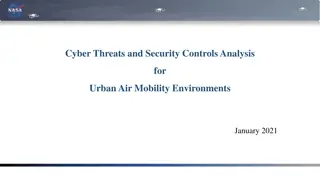 Cyber Threats and Security Controls Analysis for Urban Air Mobility Environments