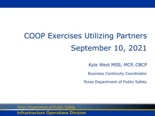 Strategies for Effective COOP Exercises Utilization