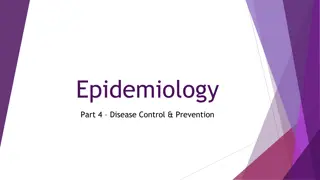 Disease Control and Prevention in Epidemiology