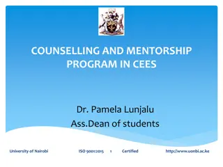 Enhancing Student Support Through Counseling and Mentorship Program at CEES, University of Nairobi