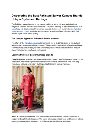 Discovering the Best Pakistani Salwar Kameez Brands_ Unique Styles and Heritage