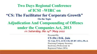 Conference on Adjudication and Compounding of Offences under Companies Act, 2013