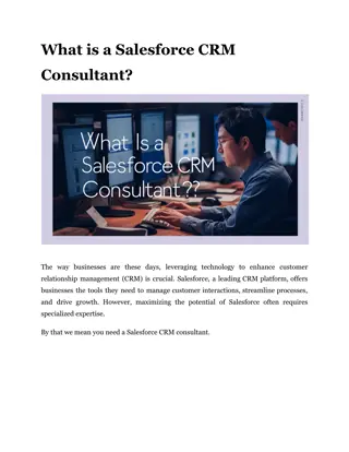 What is a Salesforce CRM Consultant?