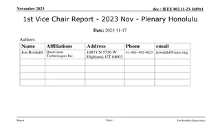 IEEE 802.11-23-1689r1 Vice Chair Report - November 2023 Plenary Session