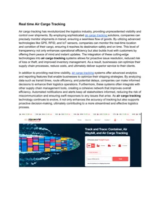 Real time Air Cargo Tracking