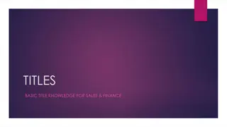 Essential Knowledge for Sales & Finance Transactions