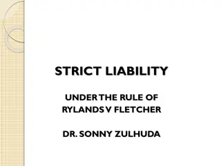 Strict Liability under the Rule of Rylands v. Fletcher
