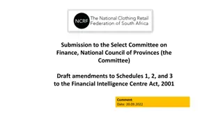 Proposed Amendments to Financial Intelligence Centre Act, 2001: Addressing Credit Providers Inclusion