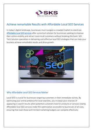 Achieve remarkable Results with Affordable Local SEO Services