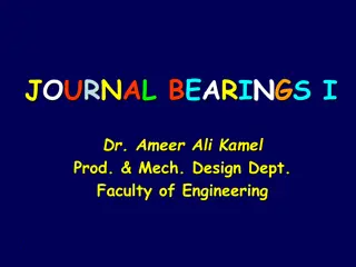 Journal Bearings in Mechanical Design