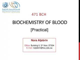 Biochemistry of Blood Practical Course Overview
