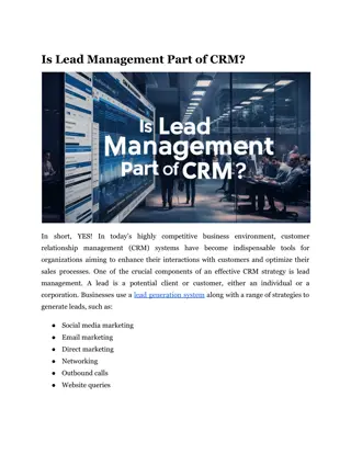 Is Lead Management Part of CRM?