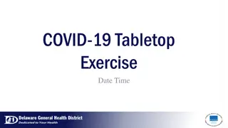 COVID-19 Tabletop Exercise Guidelines and Scenarios