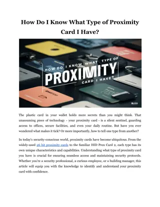 How Do I Know What Type of Proximity Card I Have?