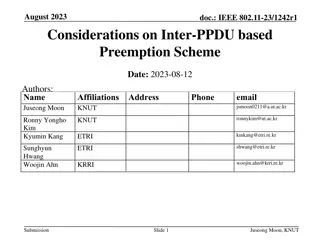 Considerations on Inter-PPDU Based Preemption Scheme in IEEE 802.11-23