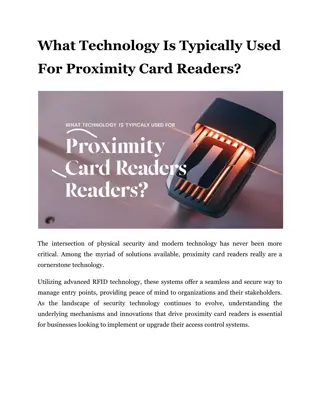 What Technology Is Typically Used For Proximity Card Readers?