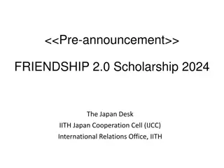 IITH-Japan FRIENDSHIP 2.0 Scholarship 2024 Pre-Announcement