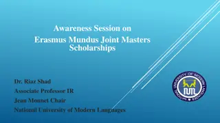 Erasmus Mundus Joint Masters Scholarships: Information and Application Process