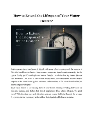 How to Extend the Lifespan of Your Water Heater?