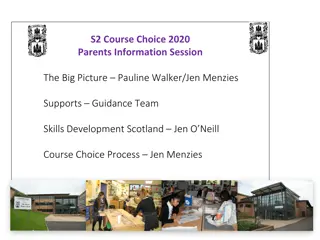 Education Pathway Overview: Course Choices and Curriculum Development