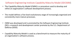 SEICMM - Software Engineering Institute Capability Maturity Model