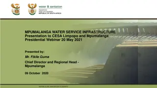 Overview of Mpumalanga Water Service Infrastructure