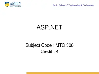 Introduction to ASP.NET at Amity School of Engineering & Technology