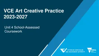 VCE Art Creative Practice Unit 4 Overview