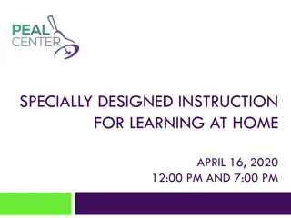 Effective Strategies for Home Learning: Specially Designed Instruction