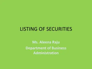Listing of Securities in Stock Exchange: Requirements and Obligations