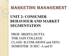 Understanding Market Segmentation and Consumer Behavior in Marketing Management