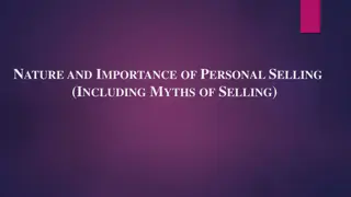 Understanding Personal Selling and Salesmanship