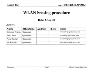 IEEE 802.11-21/1321r1 WLAN Sensing Procedure Proposal