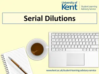 Serial Dilutions for Bio/Chem/Pharm Students