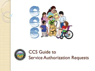 Guide to CCS Service Authorization Requests