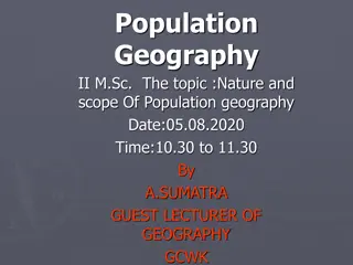 Population Geography: Nature and Scope