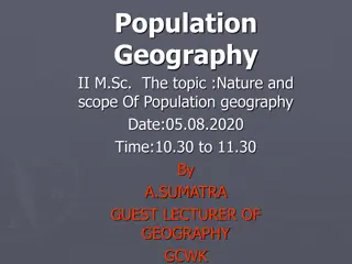 Understanding Population Geography: Nature and Scope